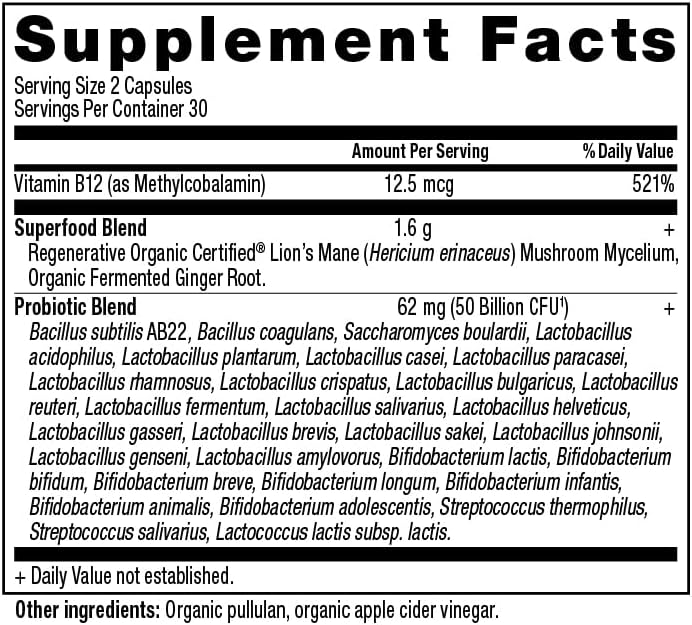 Miniatura 2 de Ancient Nutrition Probióticos regenerativos orgánicos certificados, probióticos extra fuertes, para una digestión saludable y apoyo a la función del