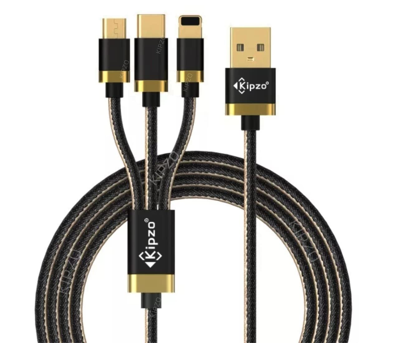 KIPZO® Black USB A 3.0 A max multi charging cable 3 in 1 charging cable Nylon braided unbreakable all in one charger cable multiple ports for car Type c, Micro USB & i-ph (Not for DATA transfer) (B0BPPR1QYR) Amazon Price History, Amazon Price Tracker
