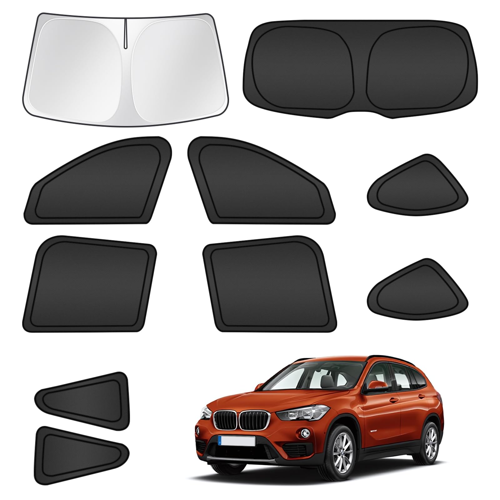 Photo 1 of T TGBROS Windshield Sun Shade for Honda Civic 2012 2013 2014 2015 Car Window Shades Thicken UV Block and Blackout Privacy Foldable Sunshades 6PCS Accessories Keep Cool Sun Visor Covers