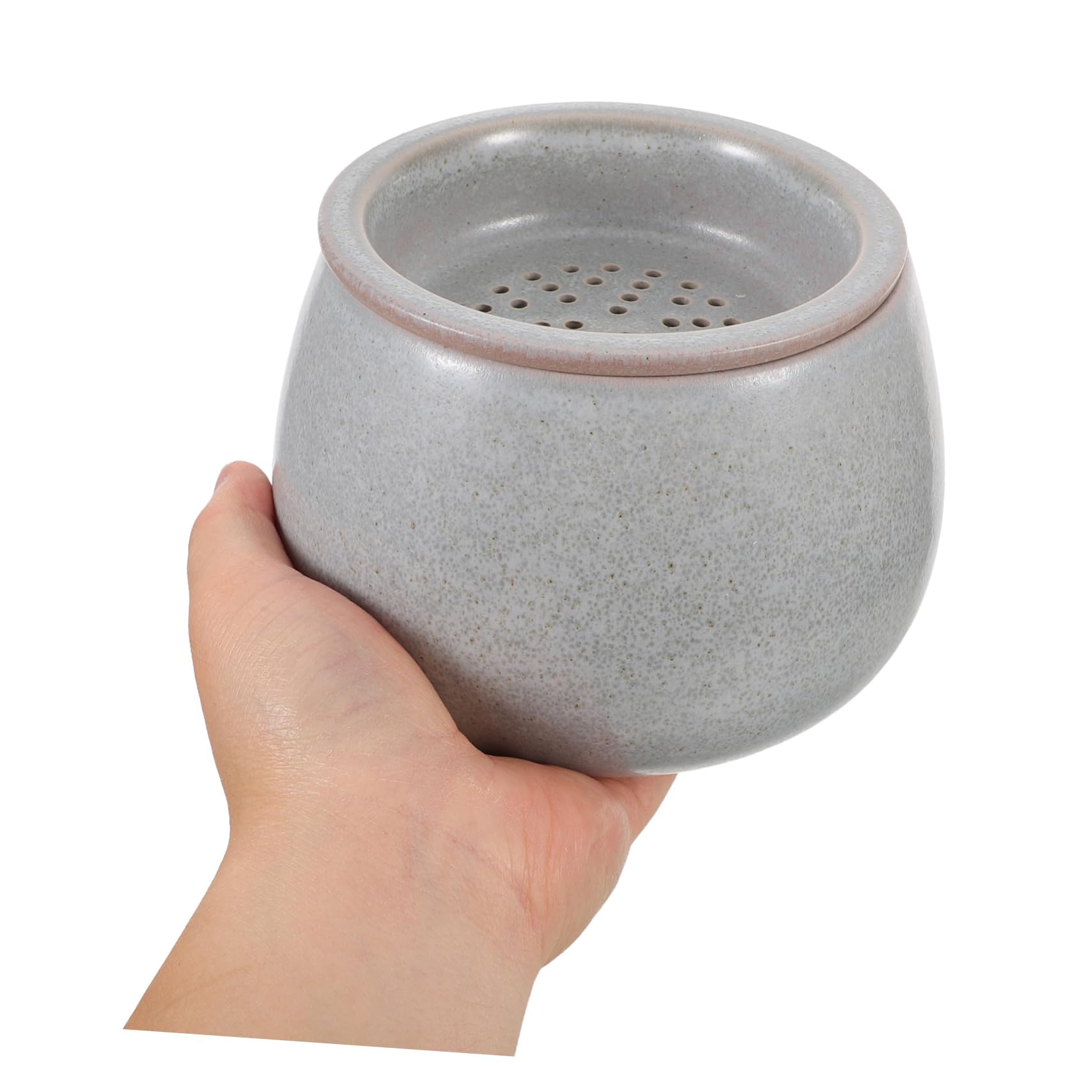 iplusmile Ceramiczny Zbiornik Do Filiżanek Do Herbaty z Filtrem i Pokrywą Pojemny Zbiornik Odpady Herbaciane Eleganckich Ceremonii Herbacianych Praktyczne Akcesorium Naczyń Herbaty