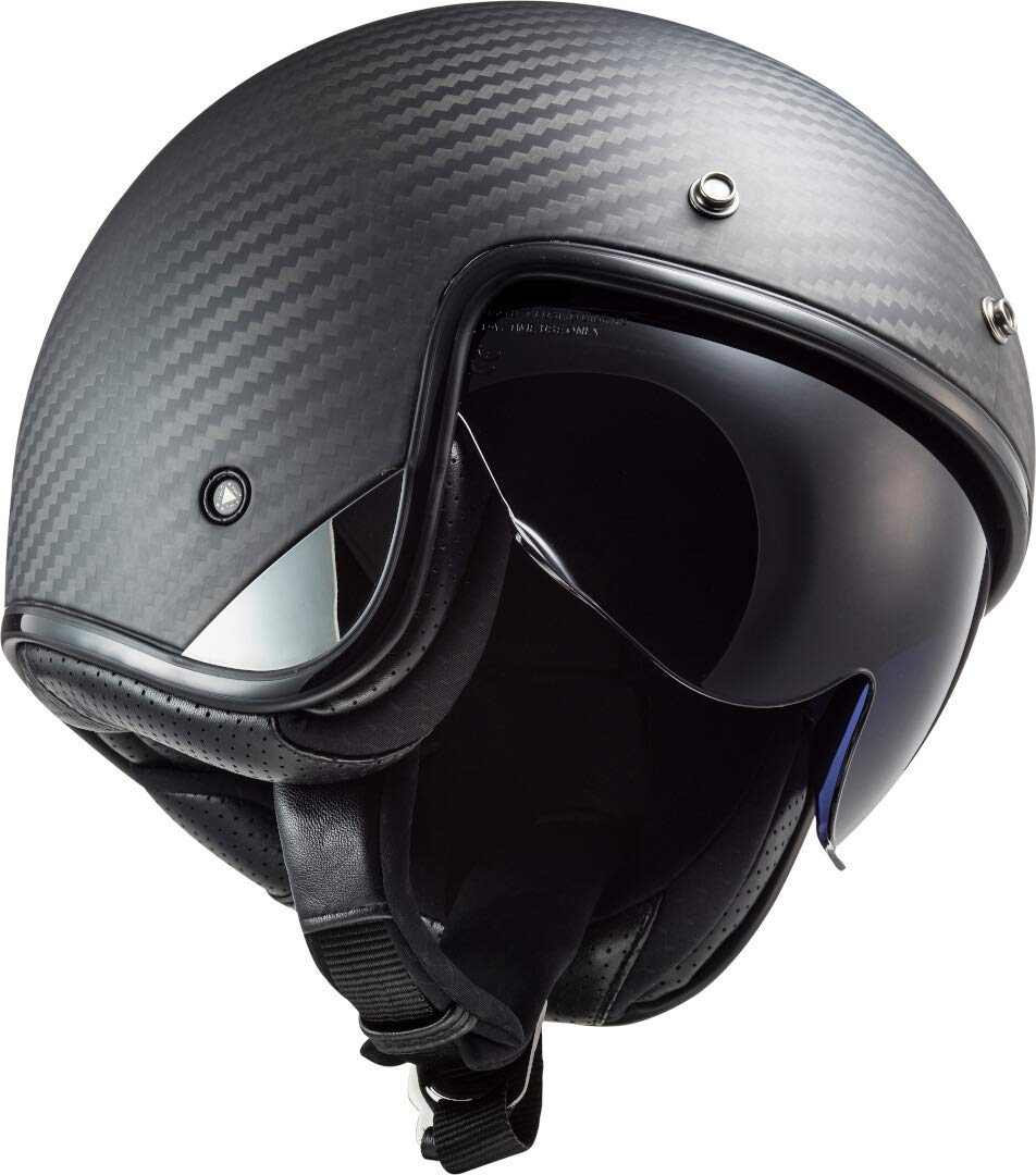 LS2, Jet-Motorradhelm BOB SOLID CARBON Matt Carbon, M