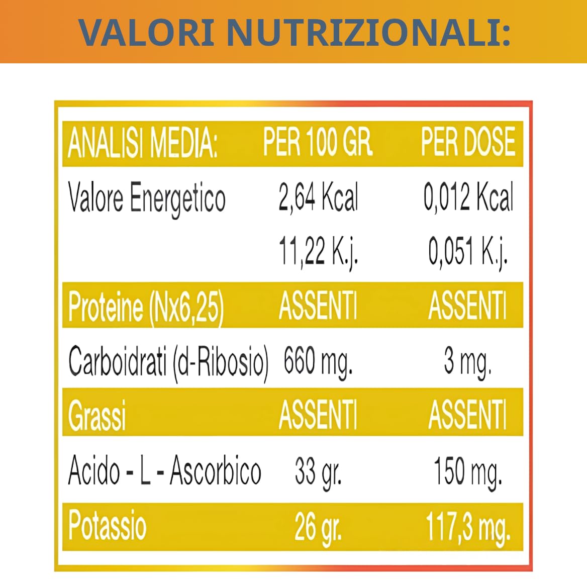 Nike RCK ® Ascorbato di Potassio con D-Ribosio 100 dosi, integratore stanchezza con bicarbonato di potassio e vitamina c per il rinforzo delle difese immunitarie adulti completo di vitamine e minerali