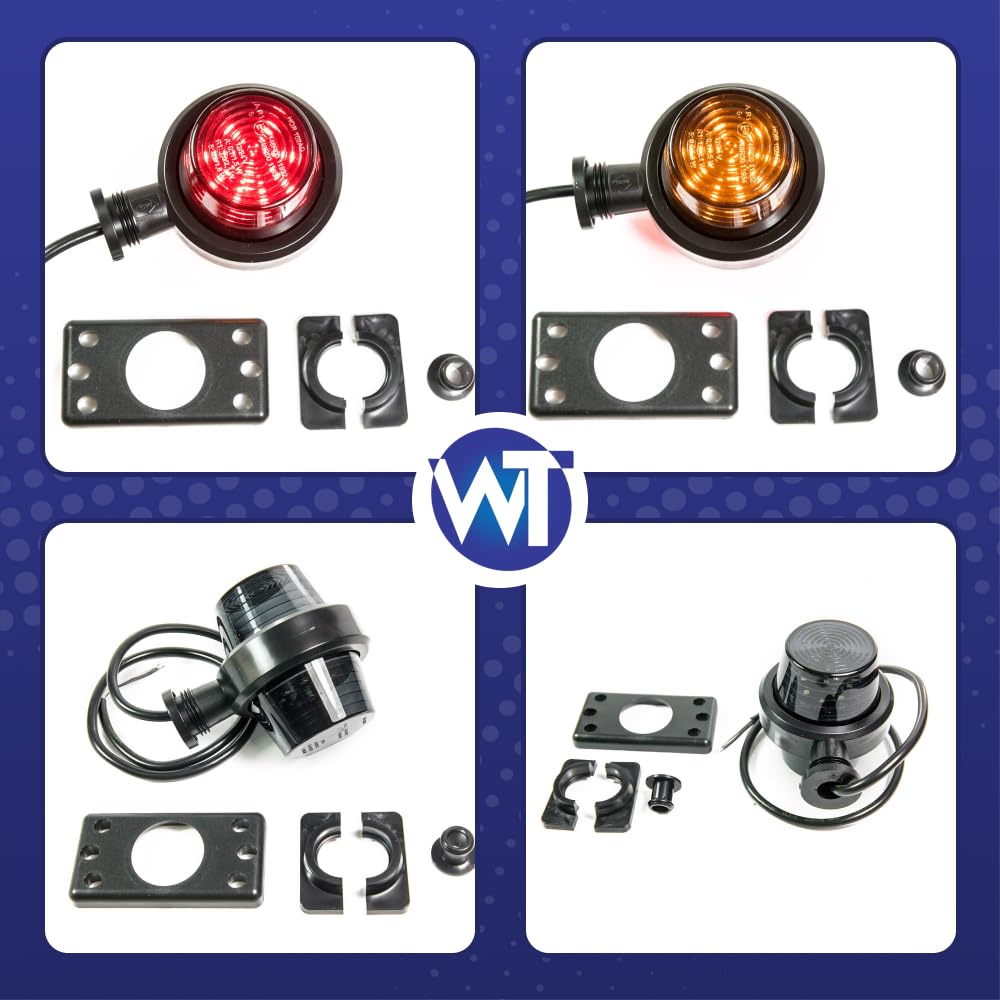 Luce per sagoma Old School tuning DARK grafite sospesa, luce di posizione 12 V 24 V arancione e rosso per camion, auto, rimorchi, caravan, ecc. 1 pezzo