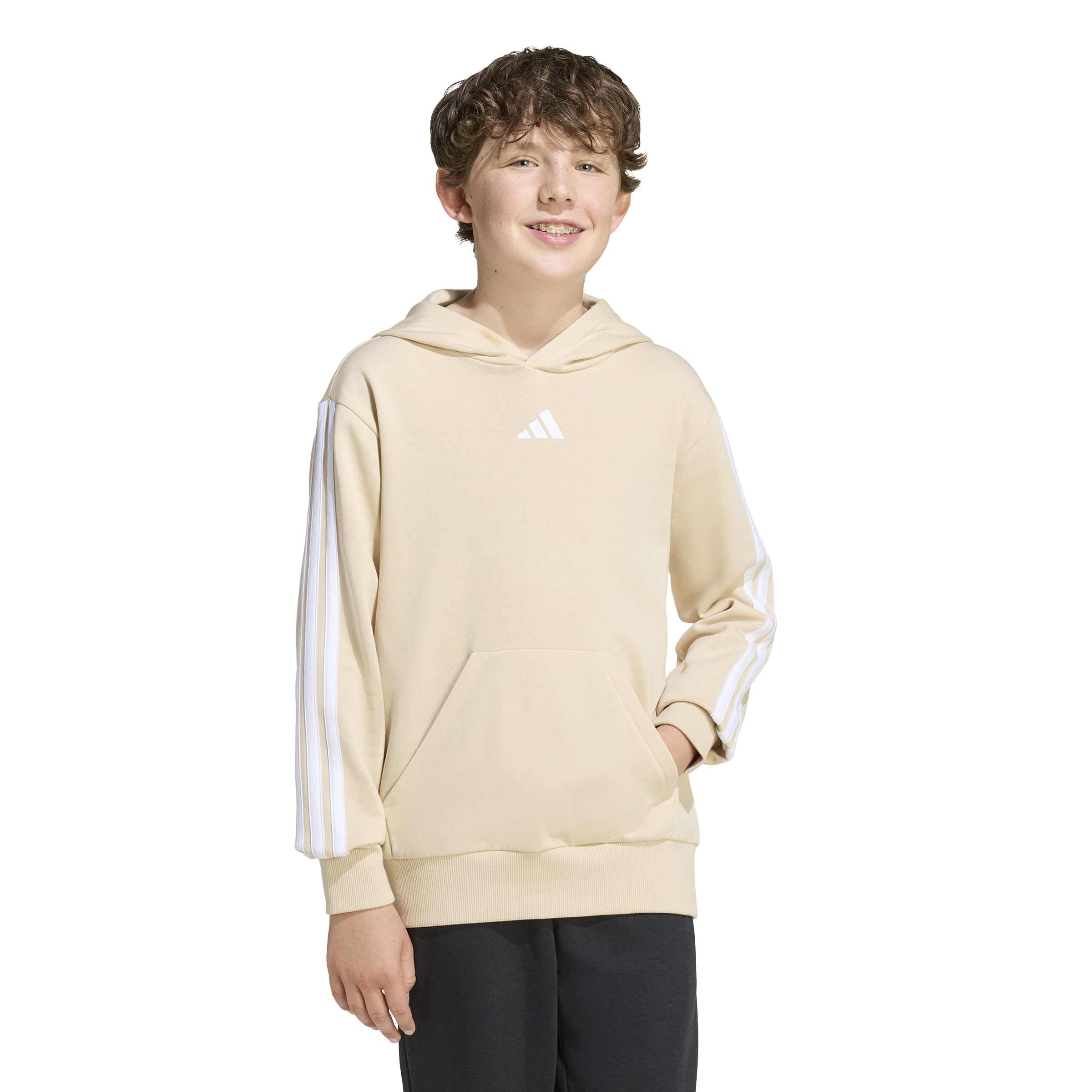 Adidas Unisex niños Essentials 3 Stripes Hoodie
