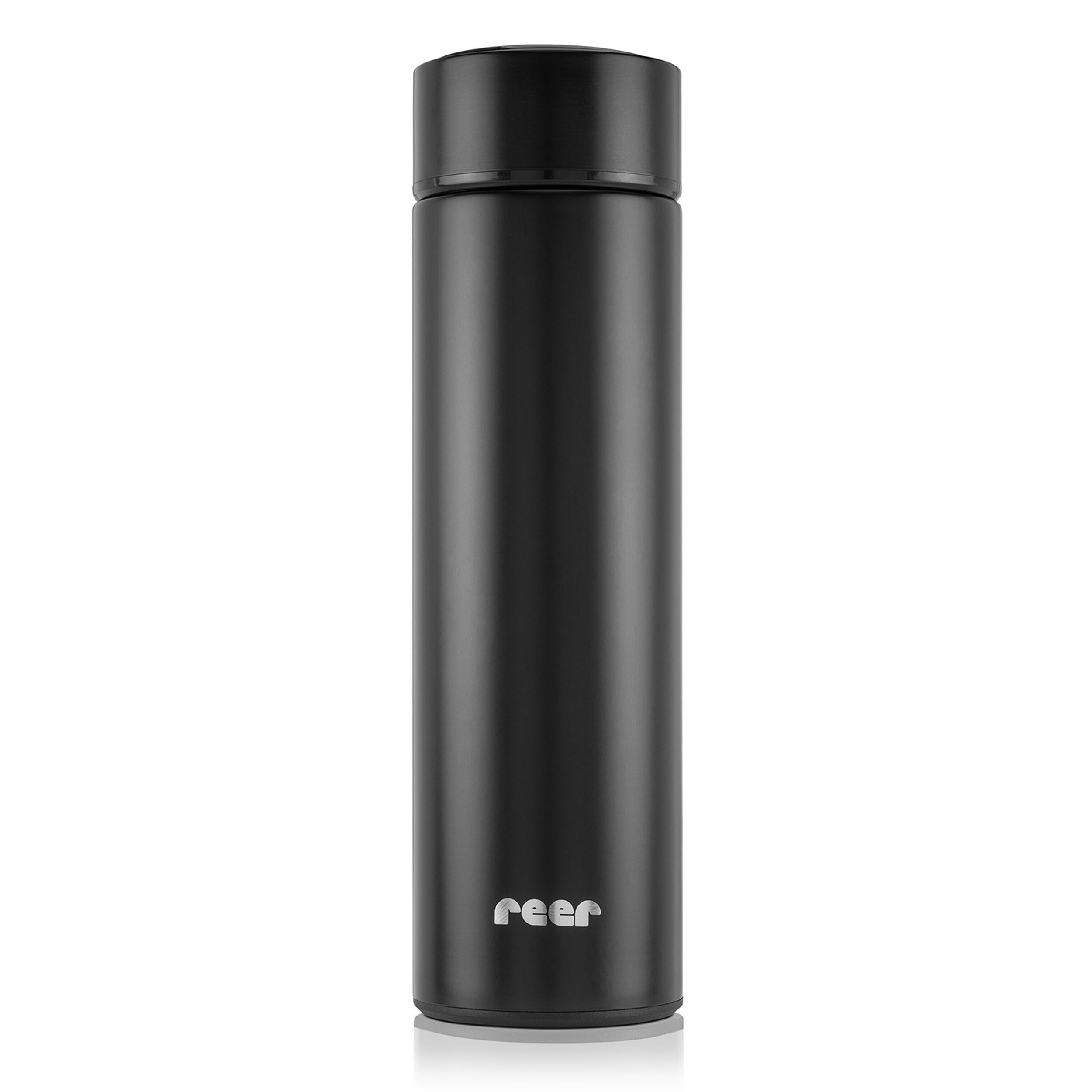 reer Termos ze stali nierdzewnej ColourDESIGN, 450 ml – mały, poręczny, idealny dla dziecka, czarny