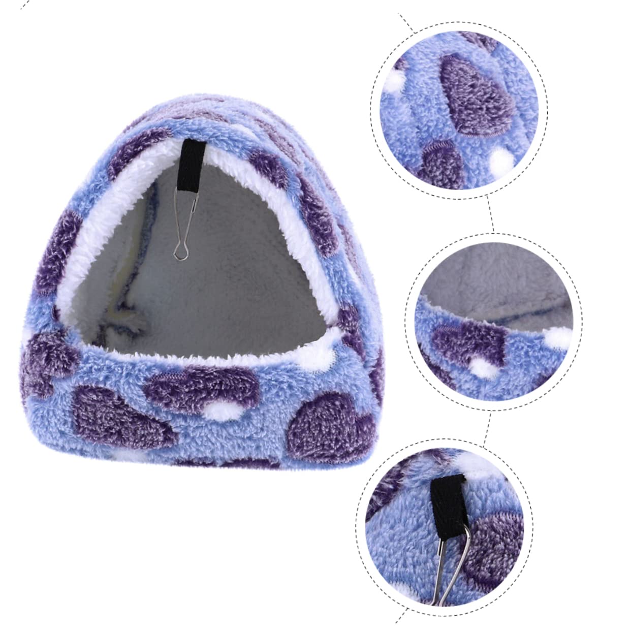 ABOOFAN 5stücke Hängematte Für Kleine Haustiere Winterliche Warme Hamsterhängematte Aus Weichem Material Geeignet Für Hamster Zwerghamster Frettchen Und Ratten Inklusive Aufhängung