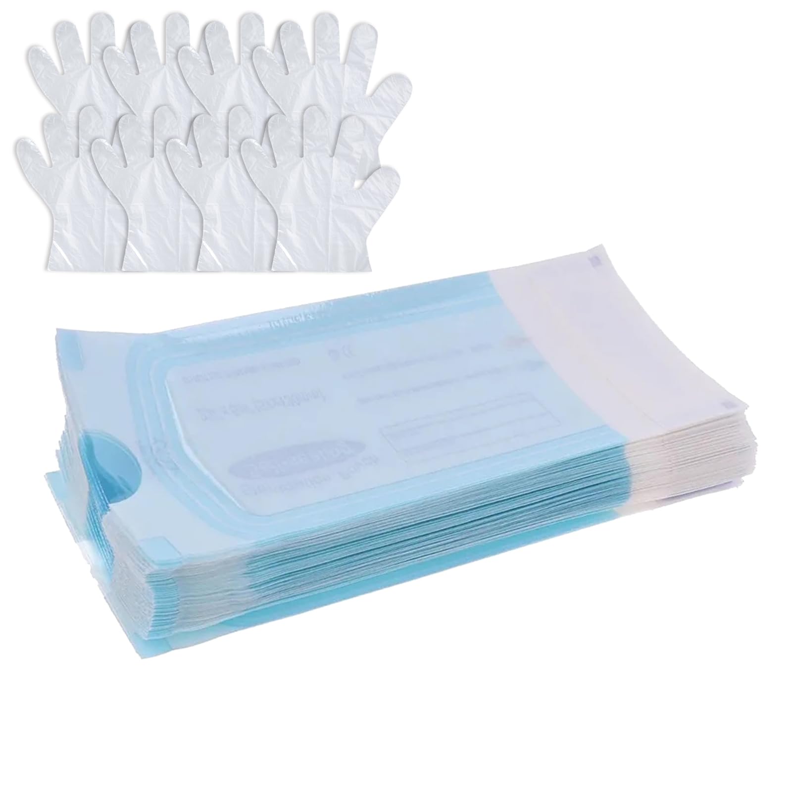 Bolsa de Esterilización Dental 100pcs 90x165mm Auto Sellado