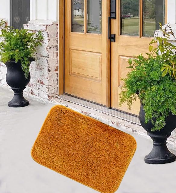 Image of Doormat for Bedroom,Bathroom,Kitchen,Living Room,Home,Entrance,Room,Foot Mats,Floor mat,Main Door,Rug Non Slip Mats,Door Mate,Floor Mat Soft Door Matt (Bathmat Gold Rug)