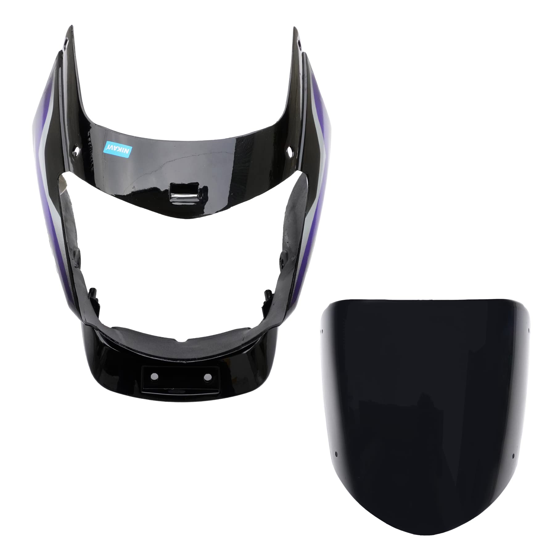 NIKAVI N597 Head Light Visor Mask Compatible for Bajaj Platina 125Cc Bk-Blue-image-40
