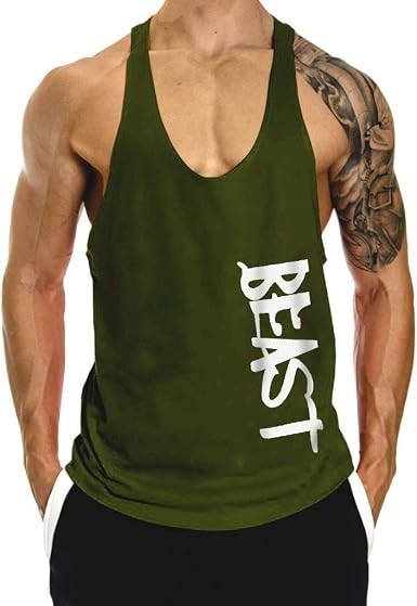 Gym Cotton Beast Muscle Stringer Vest 