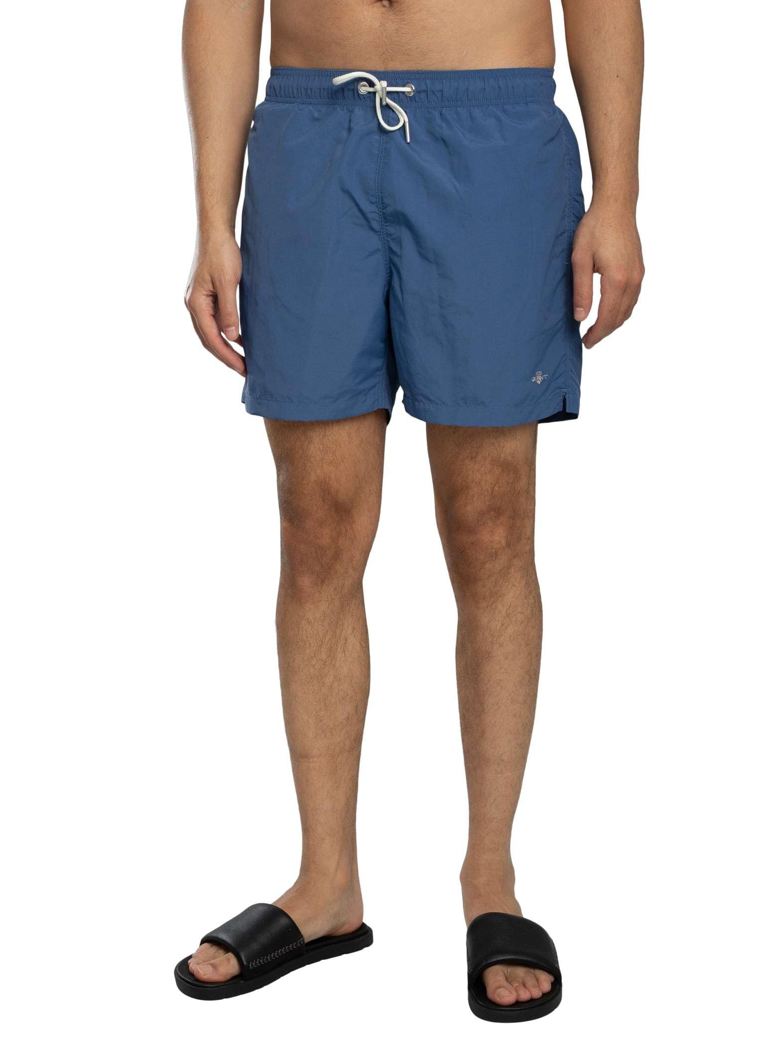 GANT Men's Logo Swim Shorts, Vintage Blue, 3XL