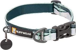 Ruffwear, Crag Dog Collar, Northern Lights, 14"-20" | Stylish Adventure Collar with Premium Reflective Tubelok Webbing, Side Release Buckle, Aluminum V-Ring & ID Tag Silencer
