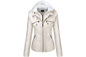 Women's White Leather Jacket