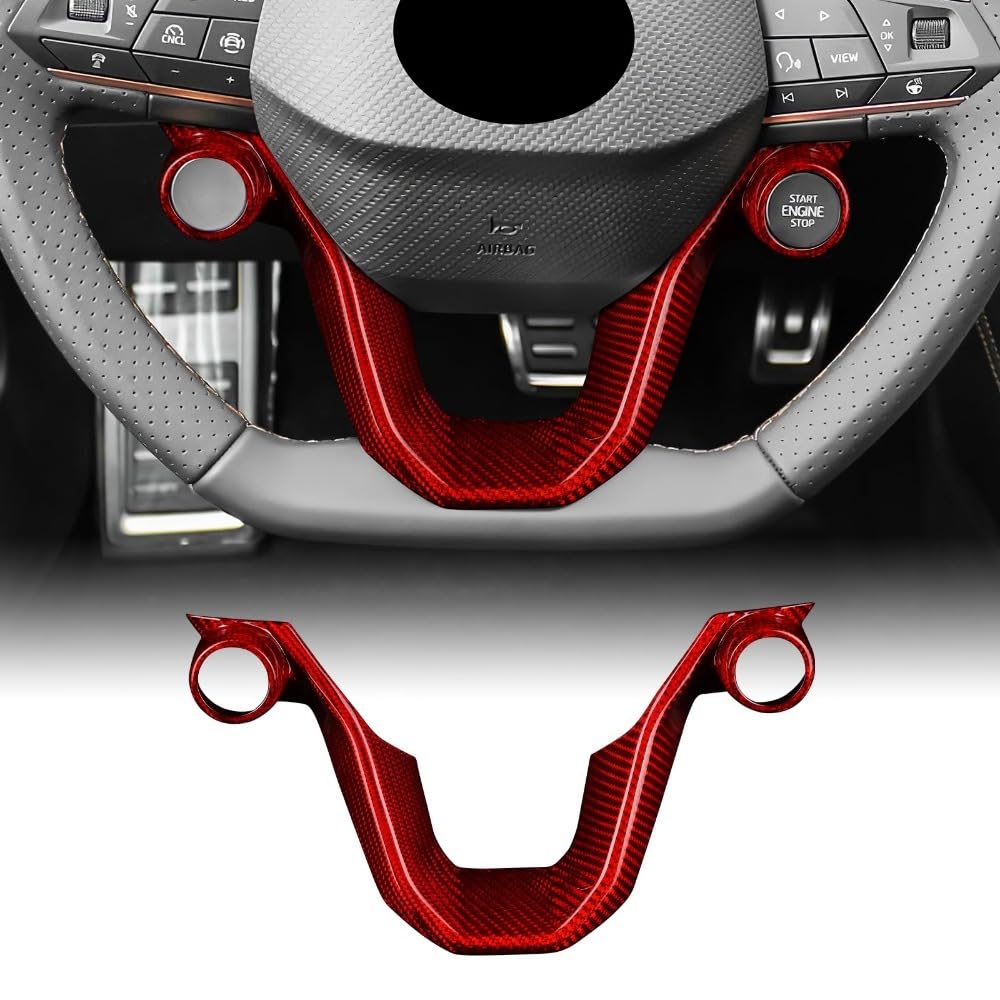 Mauxpiao C Dry Arbon Fibre Steering Wheel Hin Sticker, For Upra Ateca, Terramar, Formentor, Leon, Born, Tavascan, Interior Decoration Accessory Gfdg/C/A