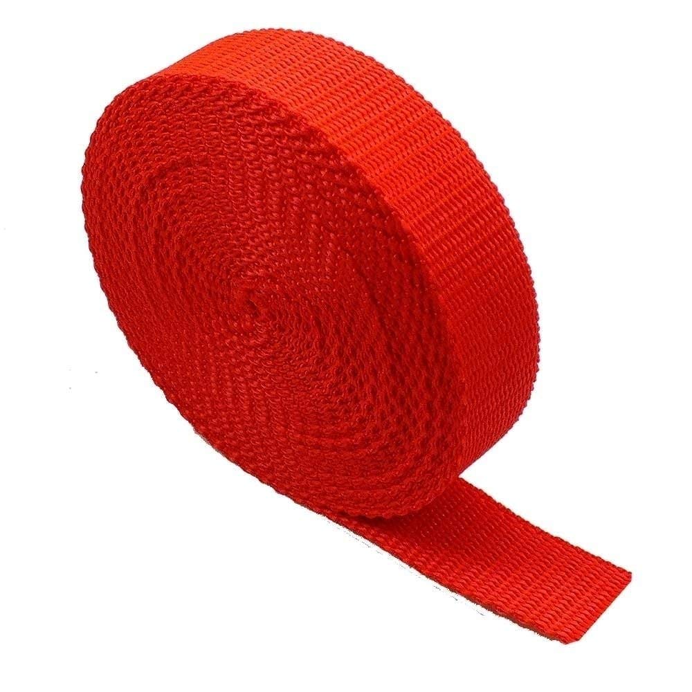 Packard Nylon Webbing Tape Packard Polypropylene Tape Canvas Webbing 1-inch Wide for Collars, Leashes, Diving Gear, Sports Gear, Bag Belt, Hiking, DIY Projects (2, Red)-image-13