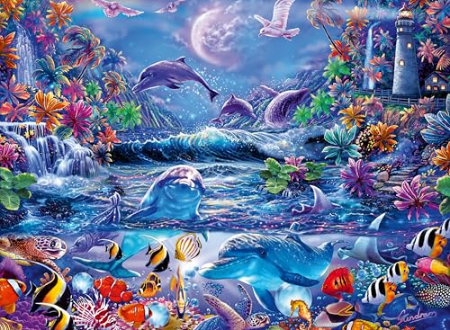 Puzzle Phosphorescent 500 pièces La magie du de lune Ravensburger France - vue 2