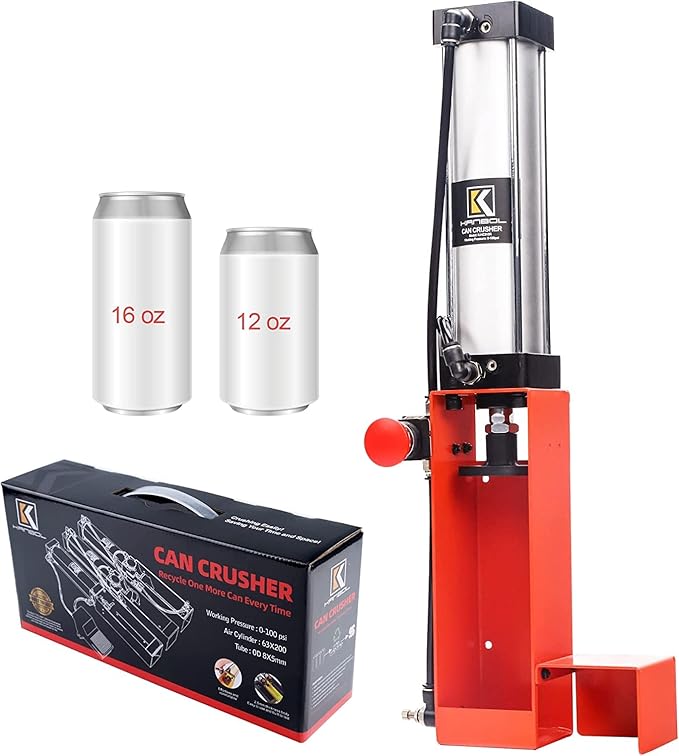 KANBOL Air Pneumatic Can Crusher for Recycling 6oz 12oz 16 oz 24oz Aluminum Cans