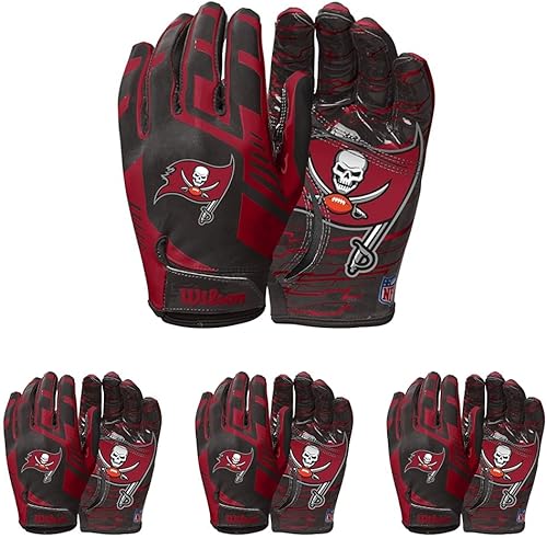 Miniatura 4 de WILSON NFL Guantes de fútbol americano con ajuste elástico, para jóvenes y adultos