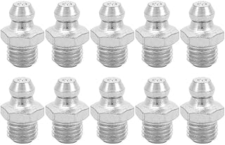 10PCS Metal Replacement Grease Tip Nozzle Fitting Nipple Grease Gun Lubrication Parts (#01 M6 Straight)