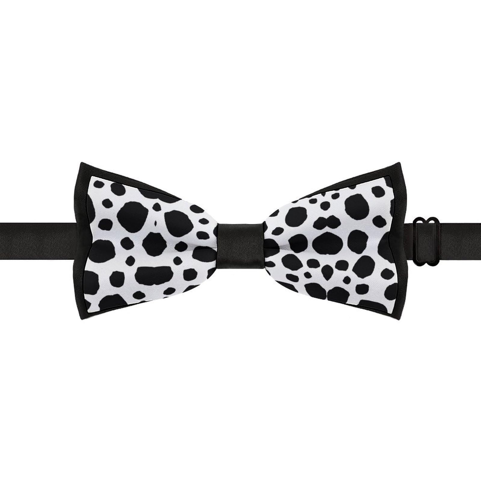 GoasNei Cow Print Bow Tie for Men Adjustable Necktie Funny Tie Neck Ties for Weddings Party