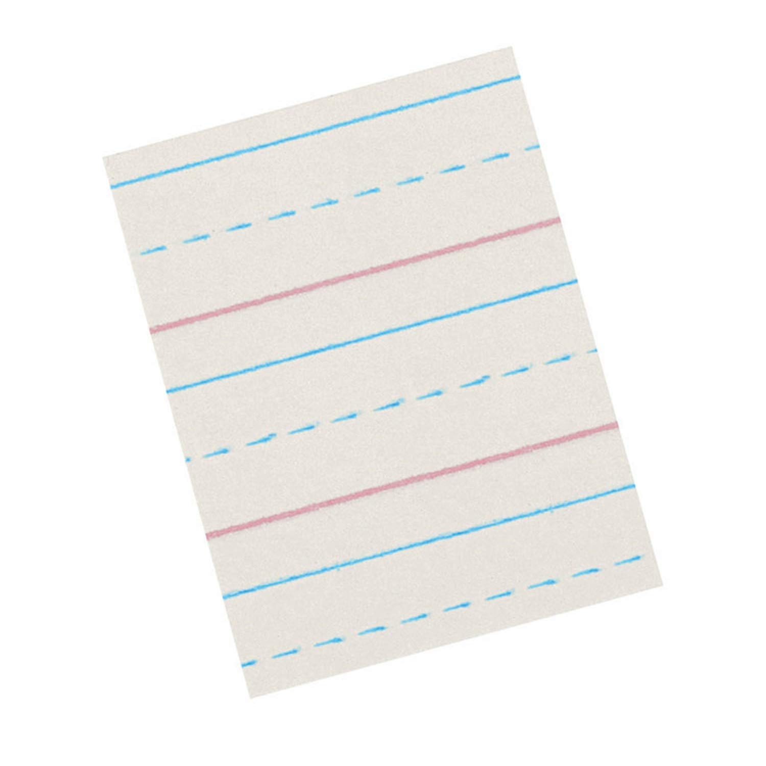 Pacon(r) PACZP2613BN Zaner-Bloser(tm) Newsprint Handwriting Paper, Dotted Midline, Grade 2, 1/2" x 1/4" x 1/4" Ruled Short, 8" x 10-1/2", 500 Sheets Per Pack, 3 Packs