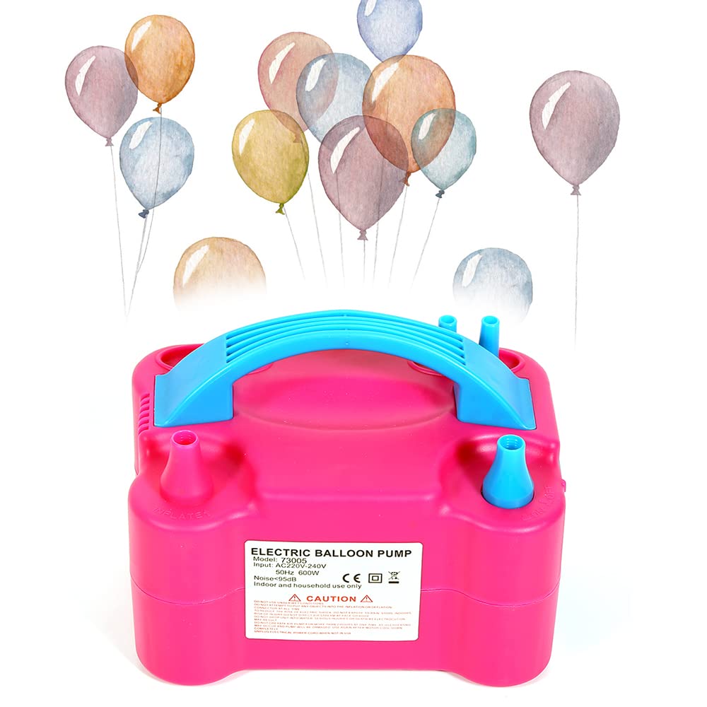 Bomba de globos eléctrica – Inflador de globos – Inflador de globos eléctrico con doble boquilla para globos de látex, 2 modos de funcionamiento, para globos de boda, cumpleaños y fiesta