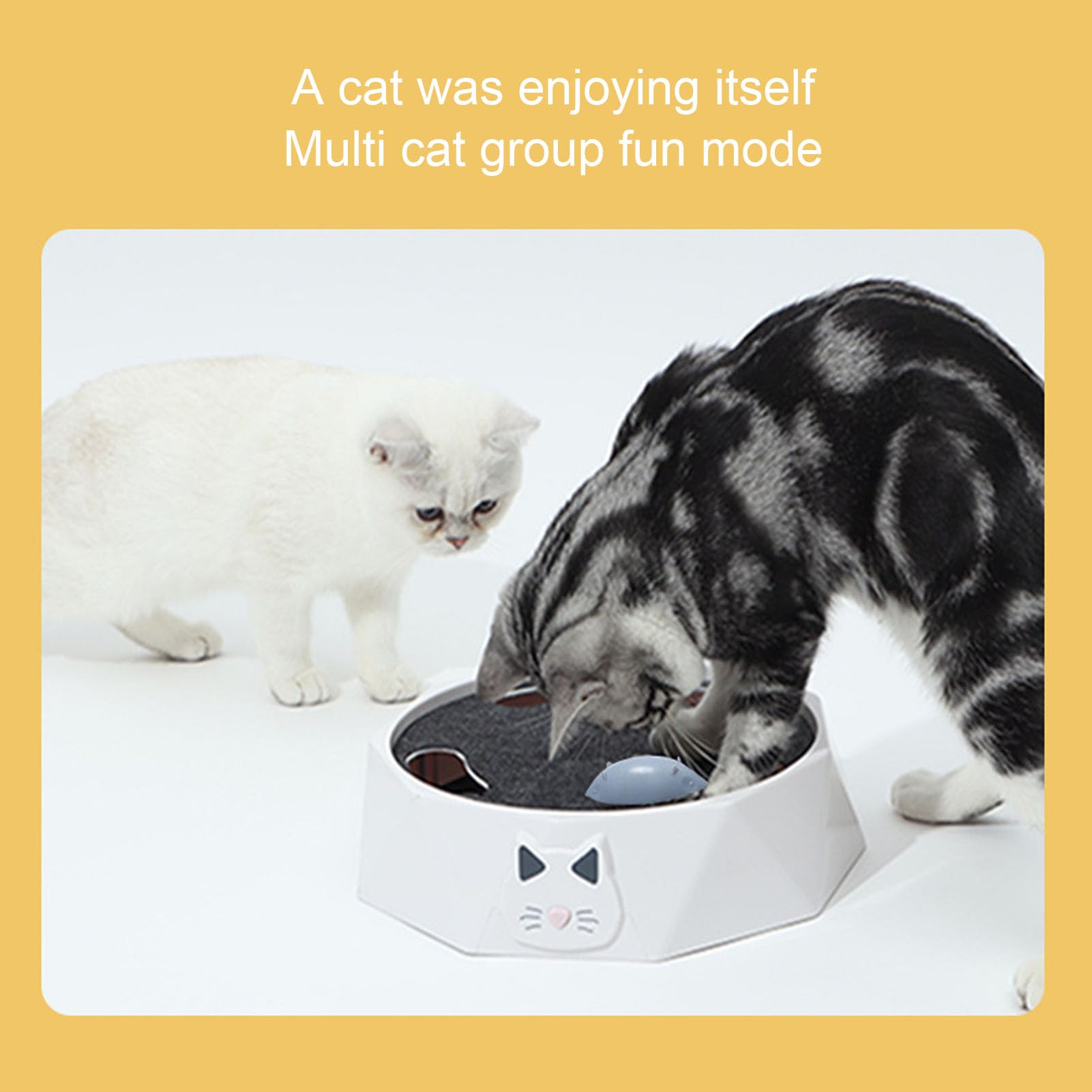 Juguete Interactivo para Gatos Eléctrico, Modos de Velocidad Ajustables para Juego Activo, Ideal para Ejercicio de Gatos, Plástico