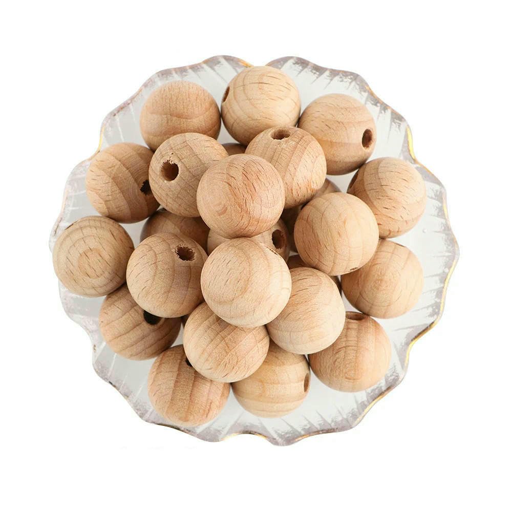 100-1000 cuentas redondas ecológicas con forma de hexaedro para pulseras, collares, accesorios y bisutería (18 mm, 100 unidades)