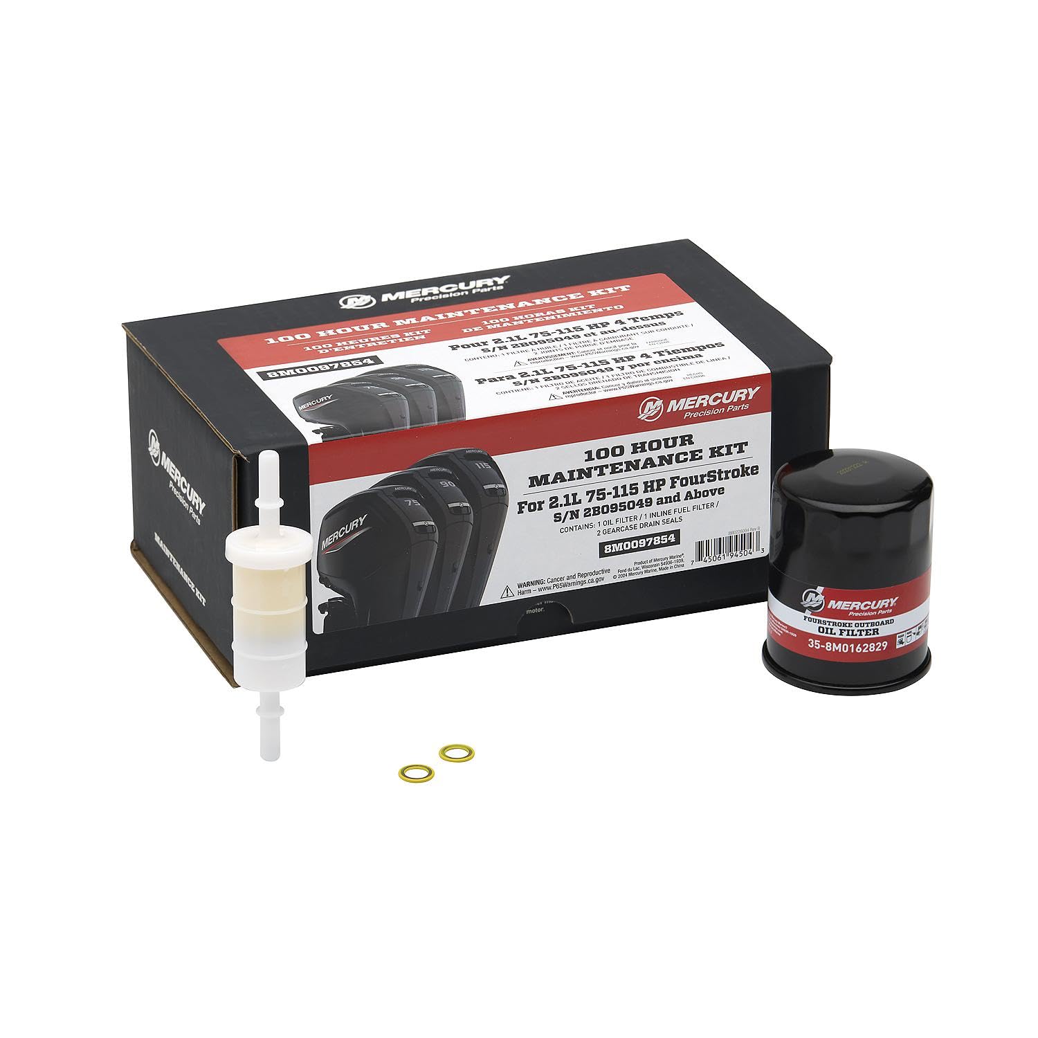 Amazon.com: Mercury 8M0097854 2.1L 75-115hp FourStroke 100 Hour