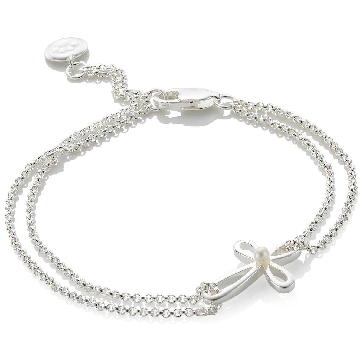 Buy Molly B London Girl's Pearl & 925 Sterling Silver Cherish Cross