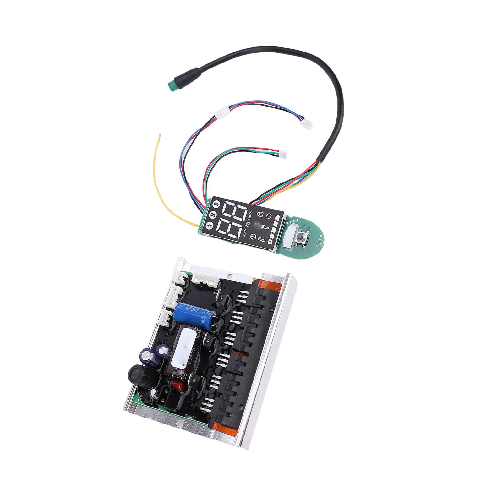 Alomejor Replacement Dashboard Display for MI4 Electric Scooter, Aluminum Alloy Circuit Board with Clear Digital Screen for Battery Speed Monitoring, One Button Control