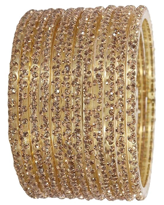 k d enterprises women's glass bangles set with diamond stone for women & girls | glass bangles | fancy chudi set | traditional women's bangles | set of 12