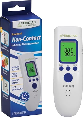 Termómetro sin contacto Veridian Pantalla LCD 09-183 1 cada uno