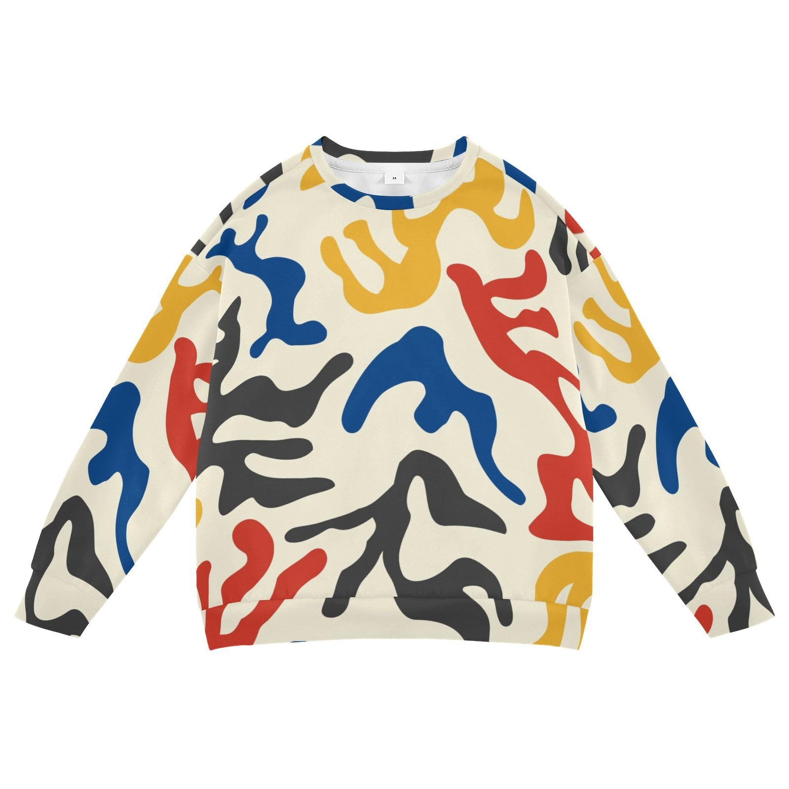 Aflyko Kids' Sweatshirt Abstract Camouflage Rainbow Color Toddler Infant Long Sleeve Shirt Adorable Tops All-Over Print Cute Winter Holiday Festive Outfit, 5T