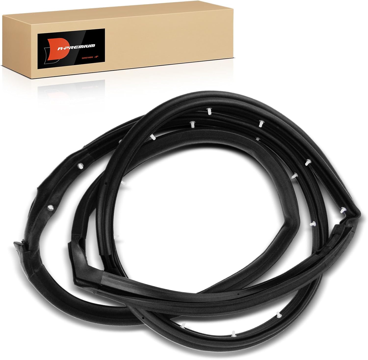 A-Premium Front Left Full Door Car Door Weather Stripping Seal Strip Compatible with Jeep TJ Series Wrangler 1997-2006