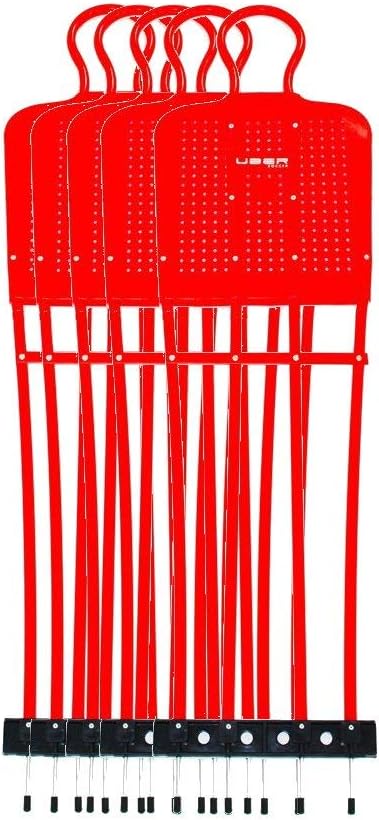 Rugged Soccer Free-Kick Training Mannequin Bundle with 5 Mannequins and 1 - Mannequin Bag - 4 Styles (Small, Medium, Large, and Large Spring-Loaded) - Red - PVC