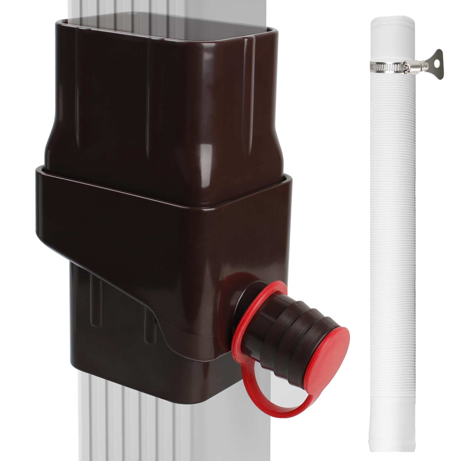 Gutter Rainwater Harvester 2-Pack System - Adjustable Downspout ...