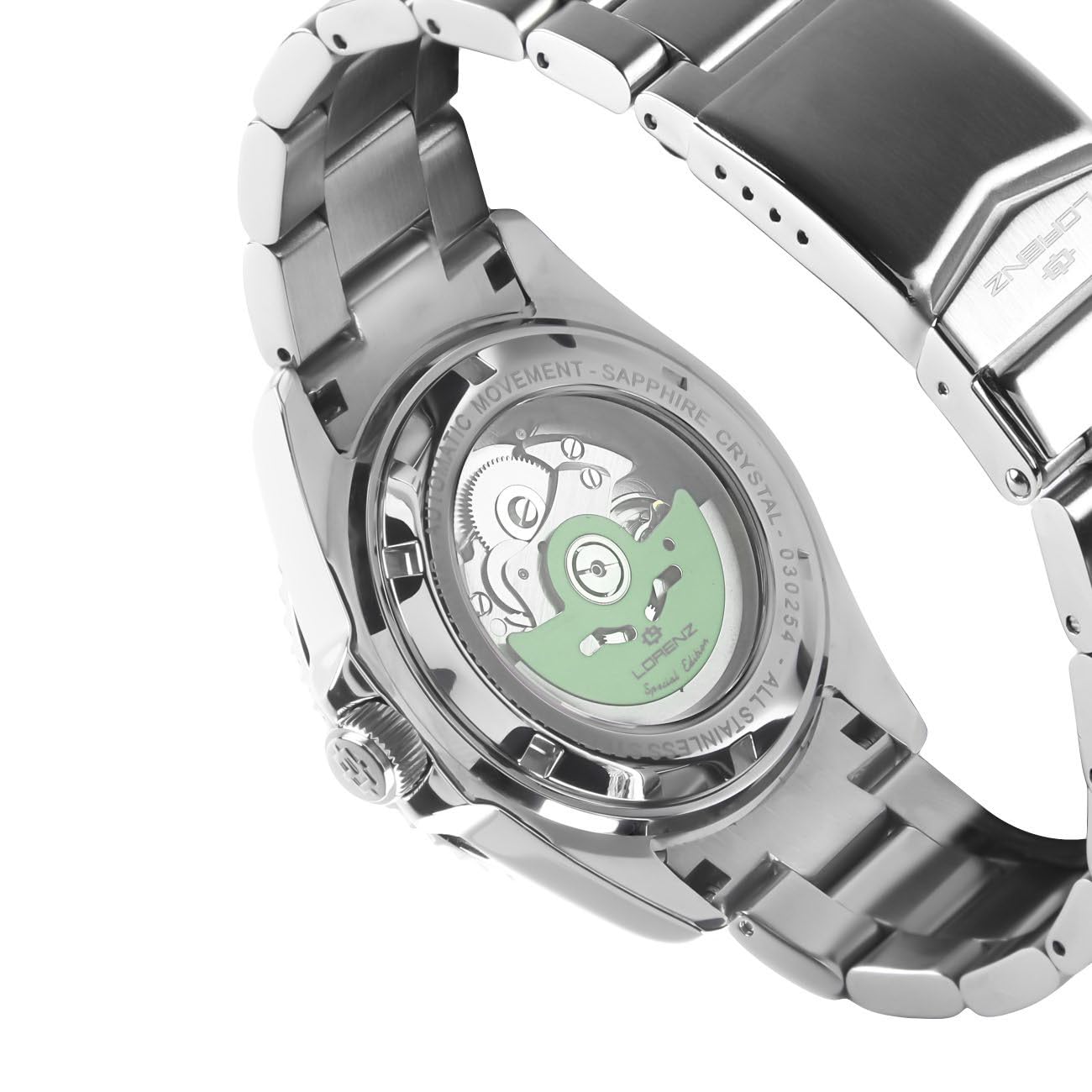 Lorenz Tako Special Edition 030254HH Orologio da uomo automatico in acciaio inossidabile Sub 100 metri