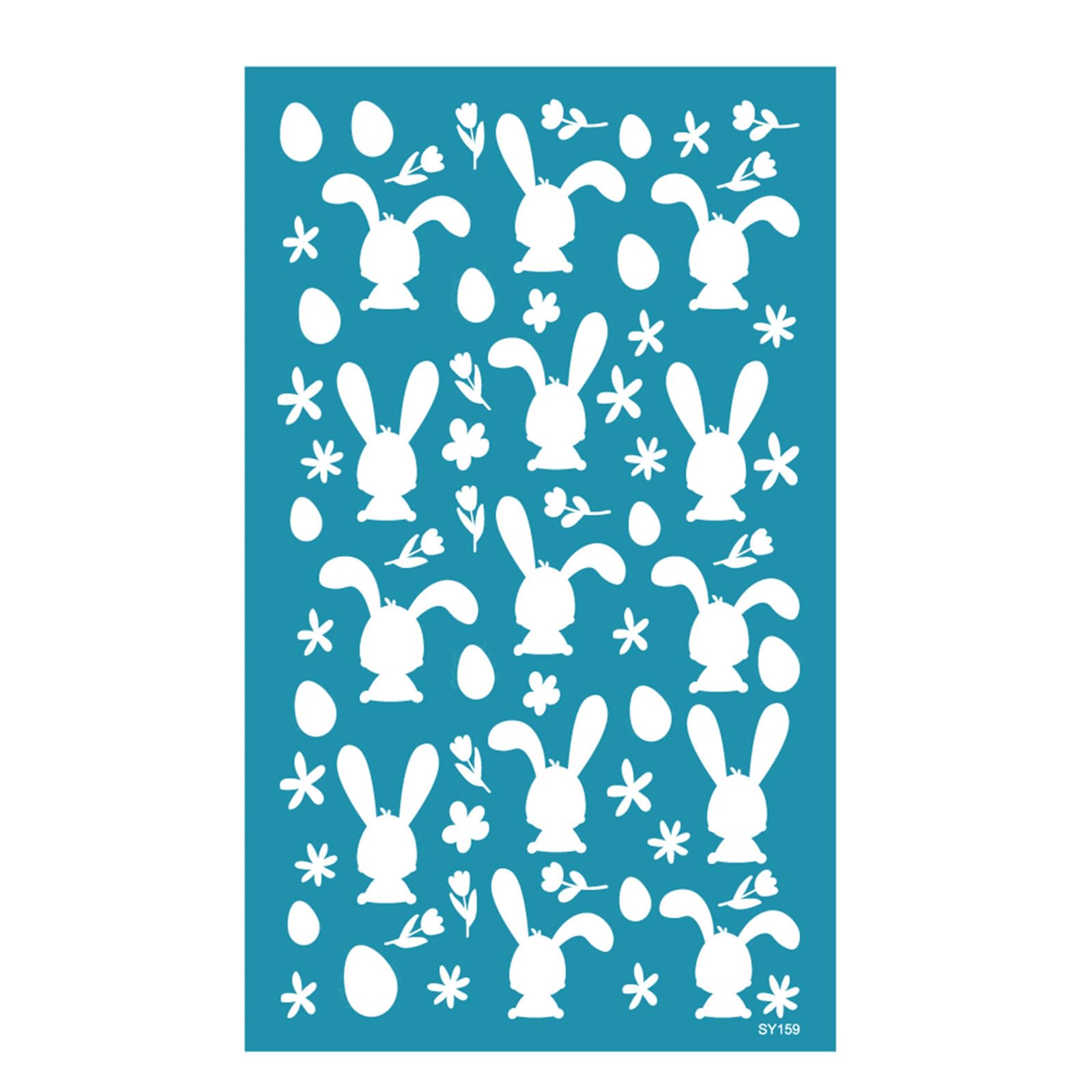 OSNIYAW Silkscreen Printing Stencils for Clay, Easter Bunny, Screen Printing on Clay and Earrings, Jewellery, Screen Printing Stencils, Reusable