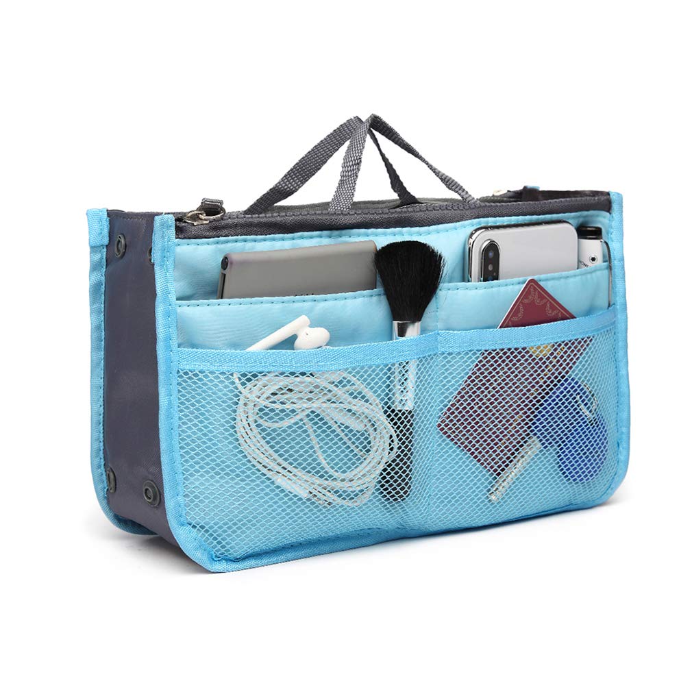 Handbag Organiser Ladies Travel Insert Cosmetic Bag Large Tidy Liner Pouch Purse with Multi Pockets