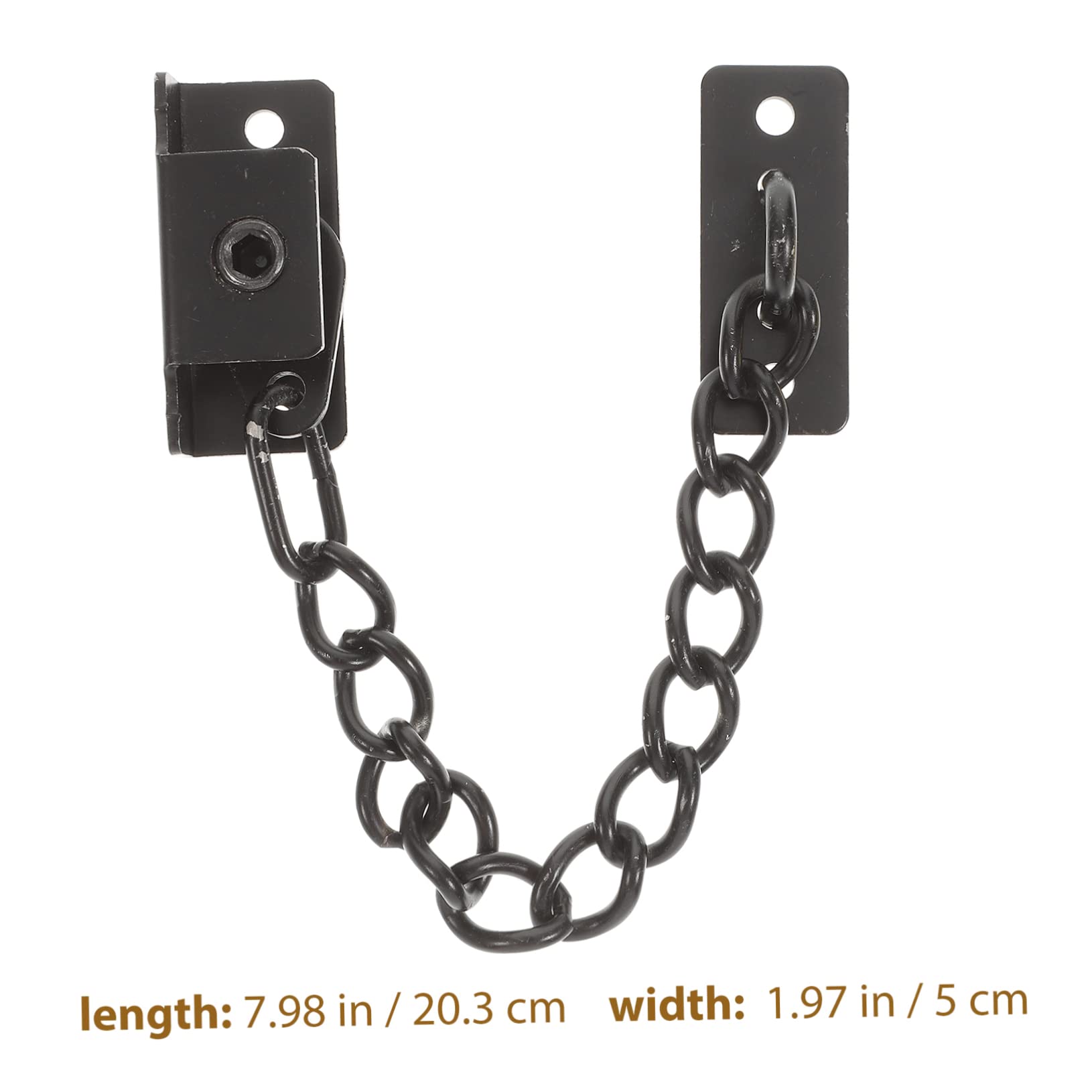 SEWACC Door Chain Lock for Security Black Indoor Window Lock Chain Easy Install