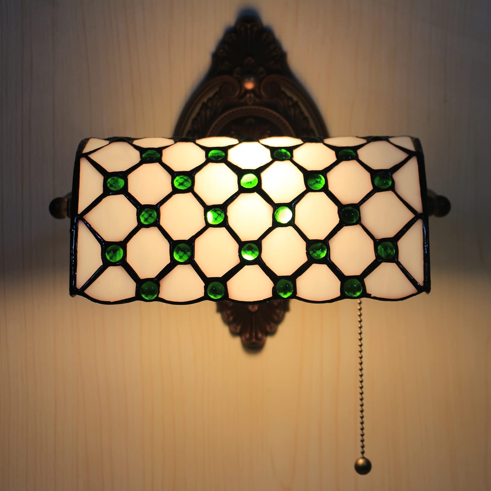 Uziqueif Wall lamp inside vintage, wall lamp with switch, 10 inch tiffany wall lamp, wall lamp inside, reading lamp wall mount, E27 wall sconce lighting decor,A