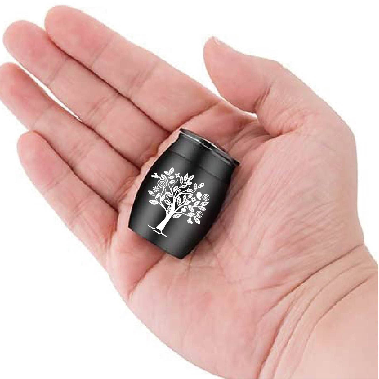 CREATCABIN Cupido Piccole Urne Ricordo per Ceneri Umane Mini Urne per Cremazione in Acciaio Inossidabile Portacenere Commemorativo Condividi Urna Decorativa in Miniatura Sepoltura Funerale 4x3cm