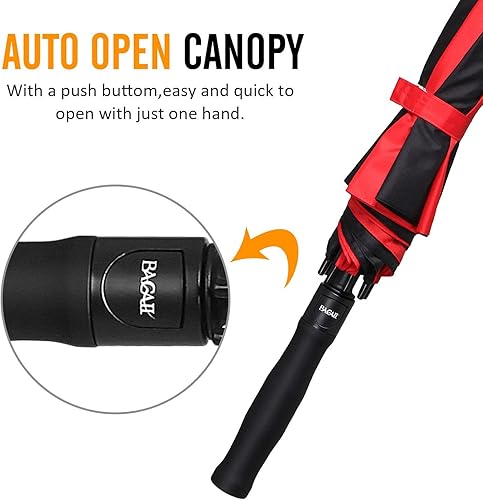 Miniatura 6 de BAGAIL Paraguas de golf de 686258 pulgadas, tamaño extra grande, doble toldo ventilado, con apertura automática para hombres y mujeres