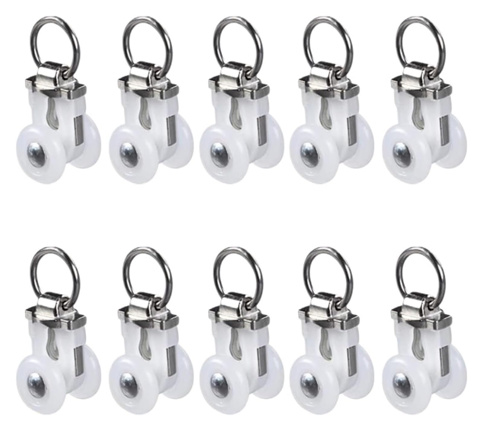 PUYUNA Aluminum Alloy Curtain Rail Pulleys And Runners For Window Tracks 10-50 PCS(10 PCS)