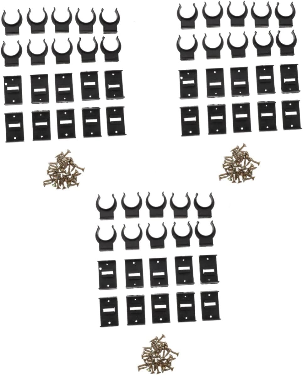 DOITOOL 30 Sets Adjustment Foot Buckle Black Furniture Legs Black