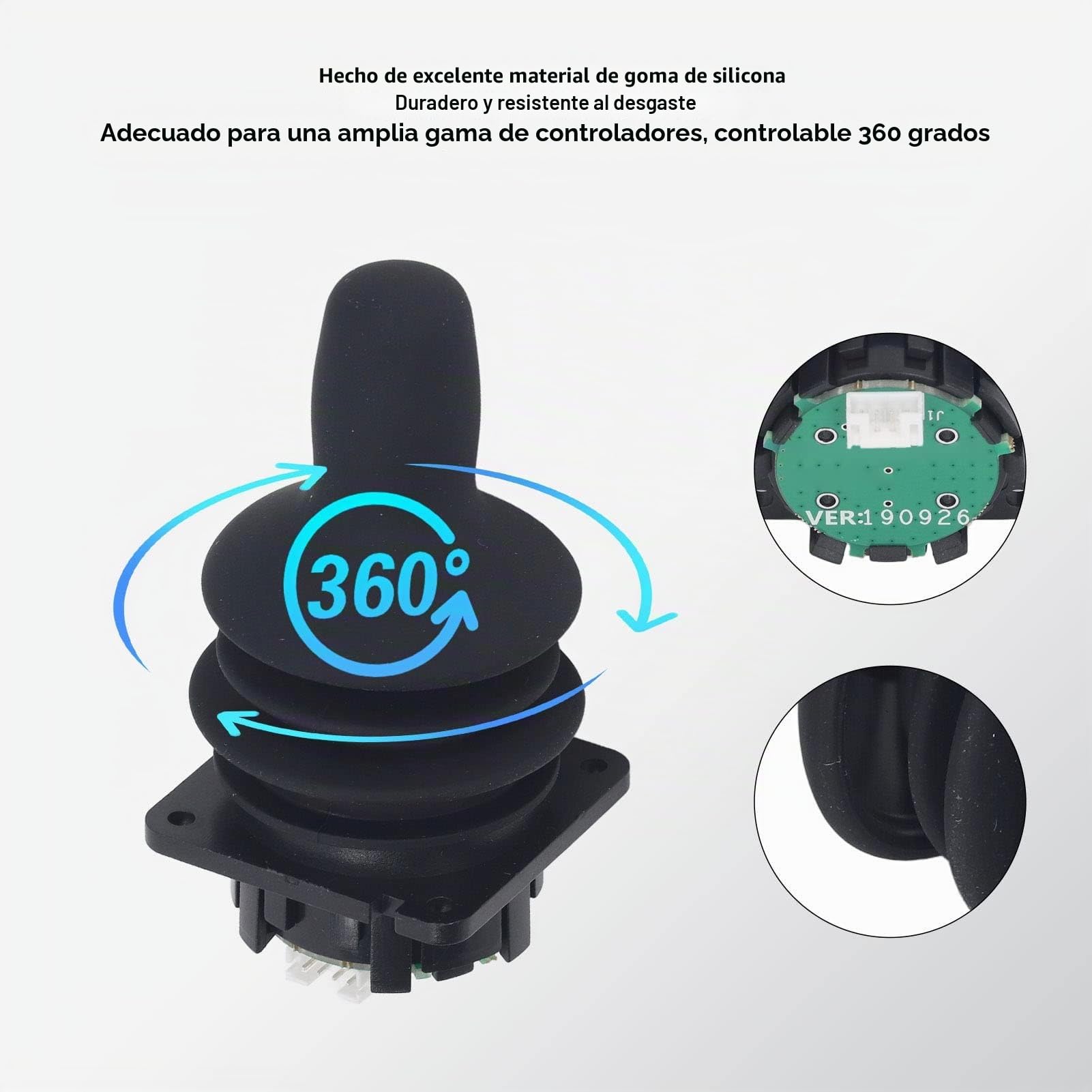 Perilla Joystick Silla de Ruedas Eléctrica Repuesto Botón 360 Grados Mango Control Accesorios Universal Compatible Piezas Recambio