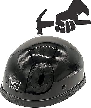 Small and Light Skull Cap Helmet,Summer Cool Skull Cap Helmets,Low Profile German Style Street Open Face Road Riding Beanie DOT Approved Bike Helmet for Adult Men Women