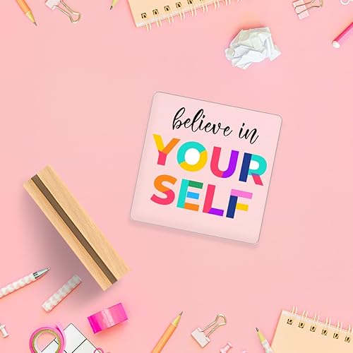 Miniatura 7 de Decoración inspiradora de escritorio, letrero de acrílico con soporte de madera para el hogar, oficina, aula, estante, decoración de mesa, A333