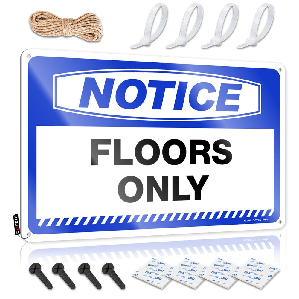 IBWNBBUSN Small Metal Tin Notice Floors Only Tin Sign(30X40CM)